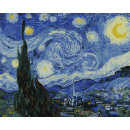 Картина по номерам "Звездная ночь ©Винсент Ван Гог" Идейка KHO2857 40х50 см