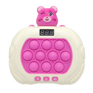 Электронная приставка Pop It консоль Quick Push Finger Press "Мишки" ZZ-100(Pink), розовый