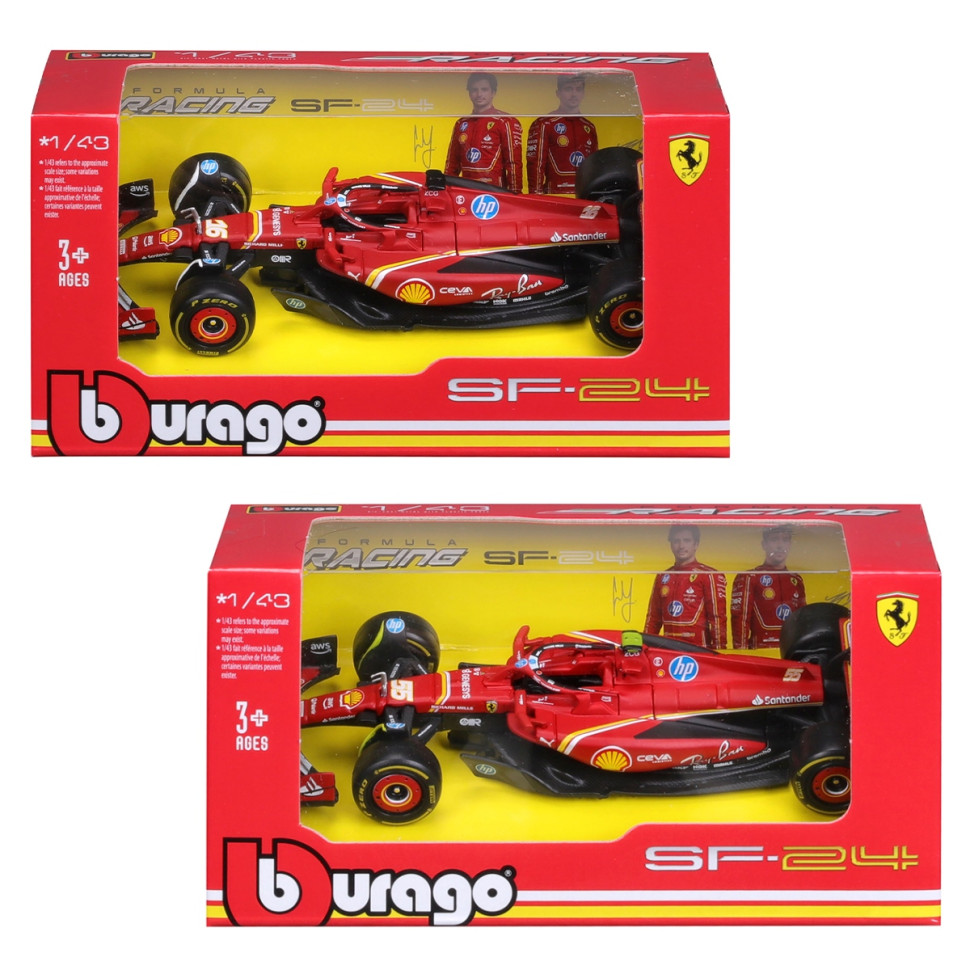 Автомодель FERRARI RACING - SF-24 Bburago 18-36844 масштаб 1:43 опт, дропшиппинг