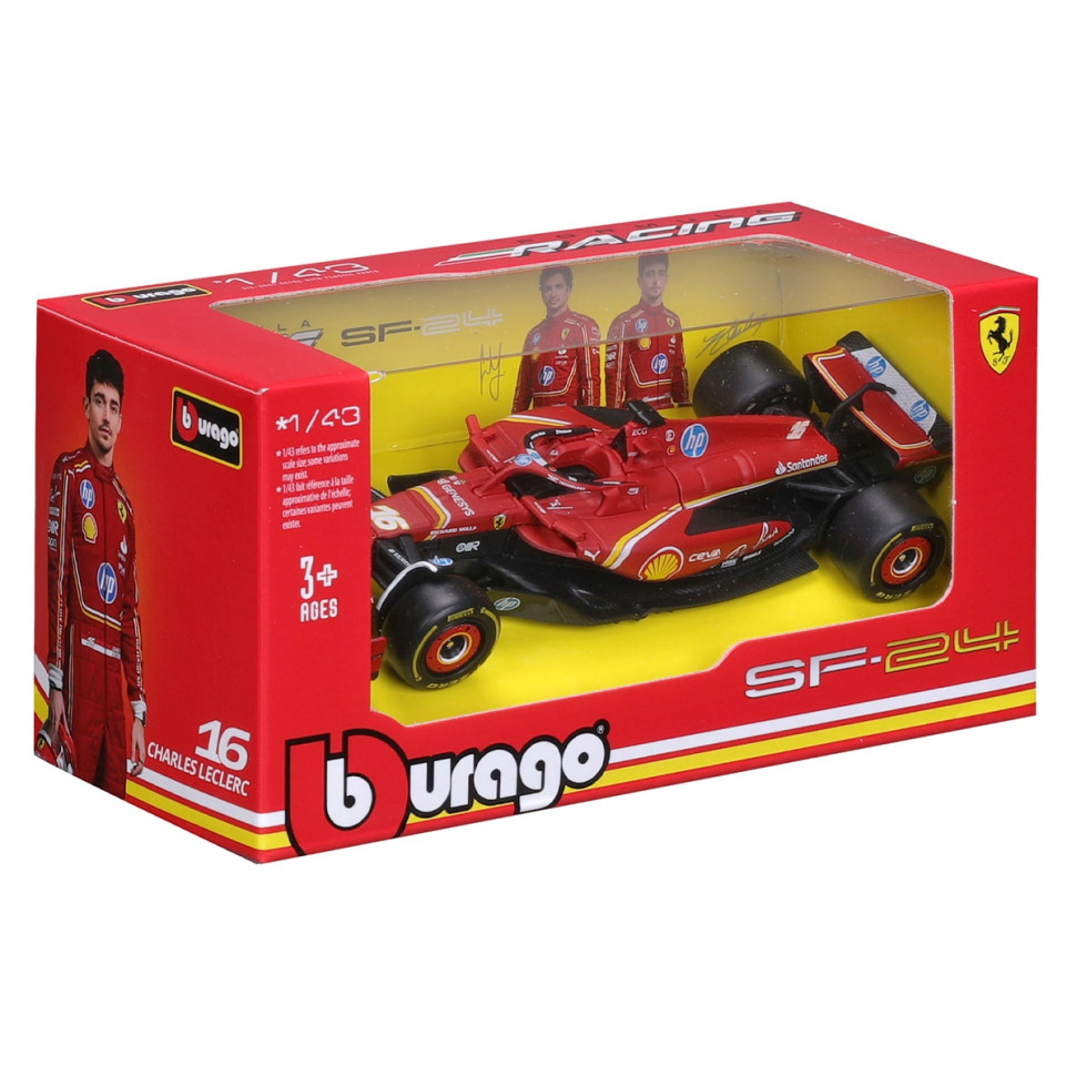 Автомодель FERRARI RACING - SF-24 Bburago 18-36844 масштаб 1:43 опт, дропшиппинг