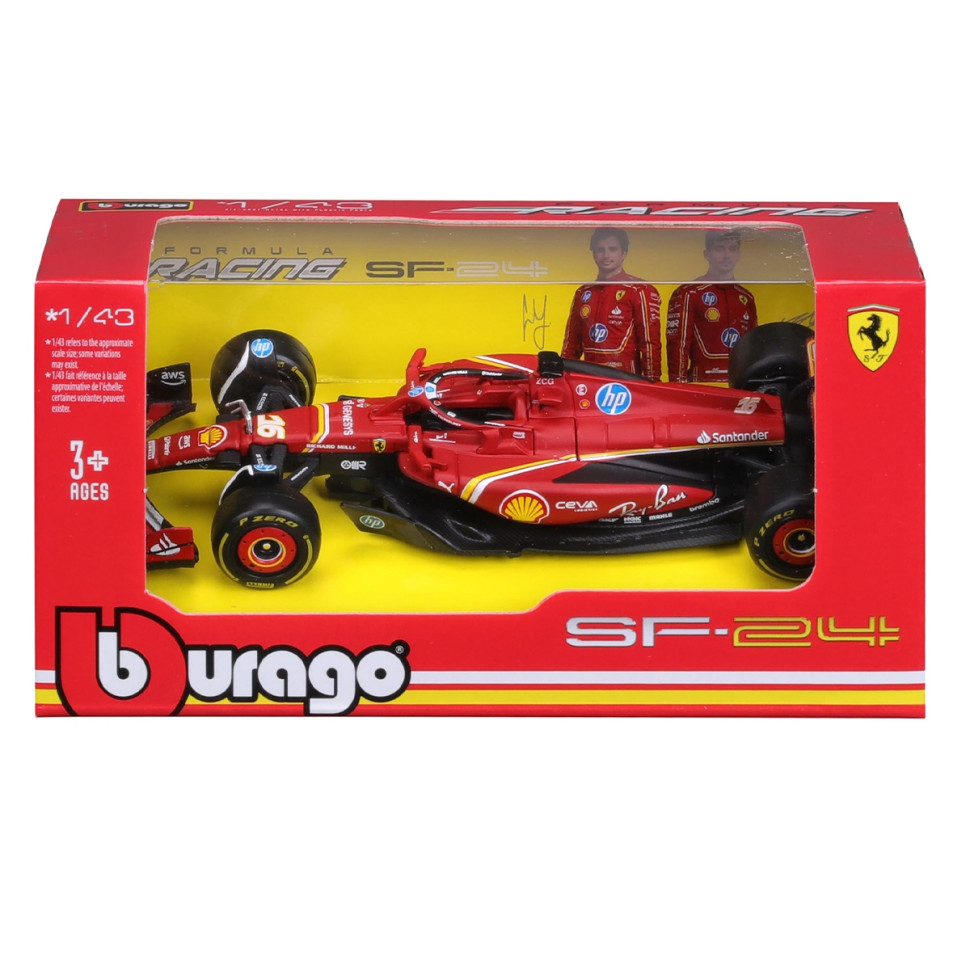 Автомодель FERRARI RACING - SF-24 Bburago 18-36844 масштаб 1:43 опт, дропшиппинг