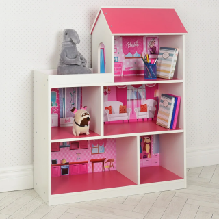 Домик-полка Bambi HB-305-4 бело-малиновый