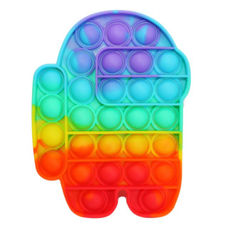Игрушка-антистресс "POP-IT" PPT-Amg(Multicolor) Among Us Радужный