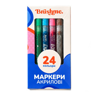 Набор акриловых маркеров на водной основе MACR24, 24 цвета