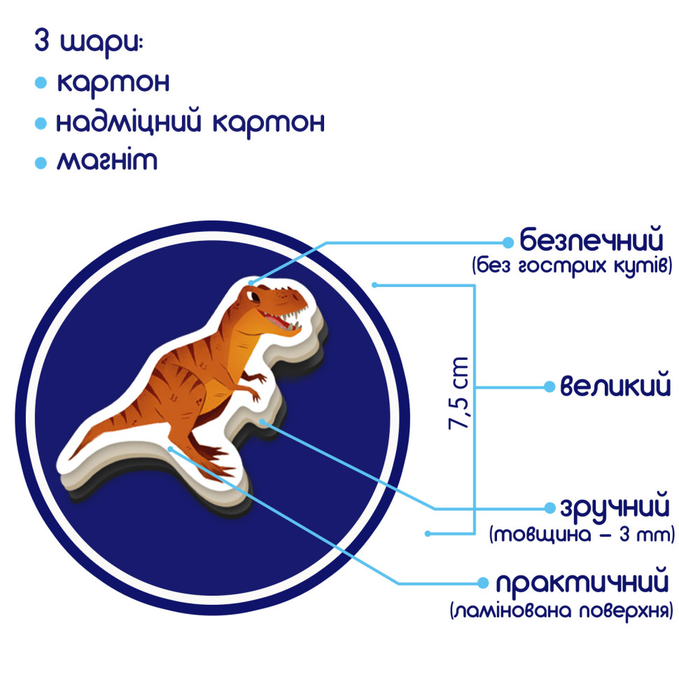 Набор магнитов Мир динозавров Большая магнитная история ML4032-04 EN 67 магнитов опт, дропшиппинг