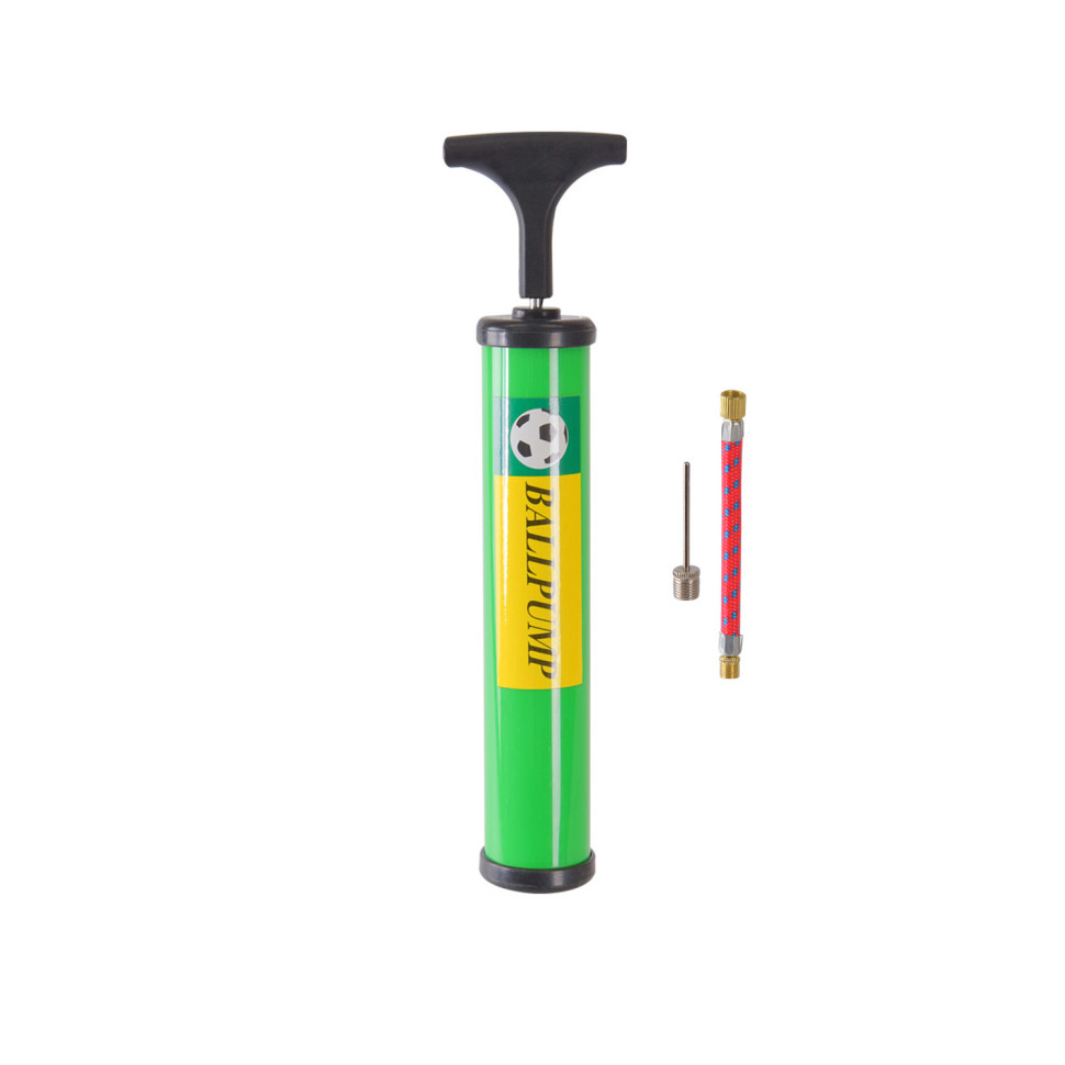 Ручной насос для мячей N41504(Green) 25 см, игла для накачки и гибкий шланг опт, дропшиппинг