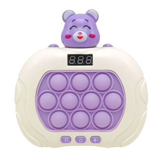 Электронная приставка Pop It консоль Quick Push Finger Press "Мишки" ZZ-100(Violet), фиолетовый