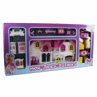 Будиночок для ляльок з меблями WD-921 фігурки і машинка в наборі 