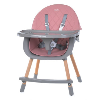 Стульчик для кормления ME 1111 LUMI Pink экокожа