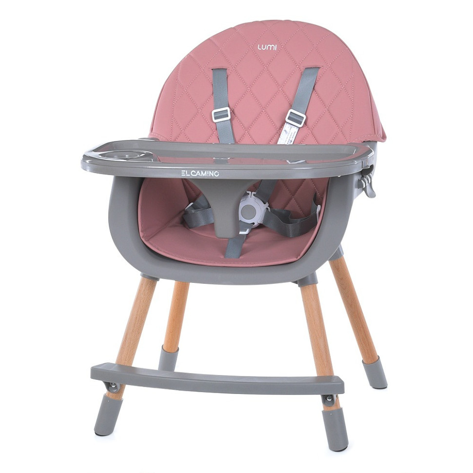Стульчик для кормления ME 1111 LUMI Pink экокожа опт, дропшиппинг