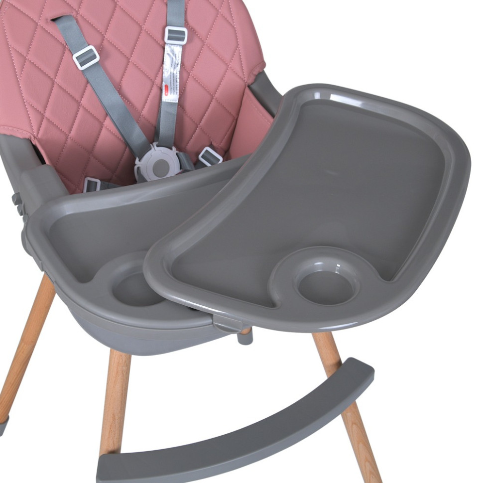 Стульчик для кормления ME 1111 LUMI Pink экокожа опт, дропшиппинг