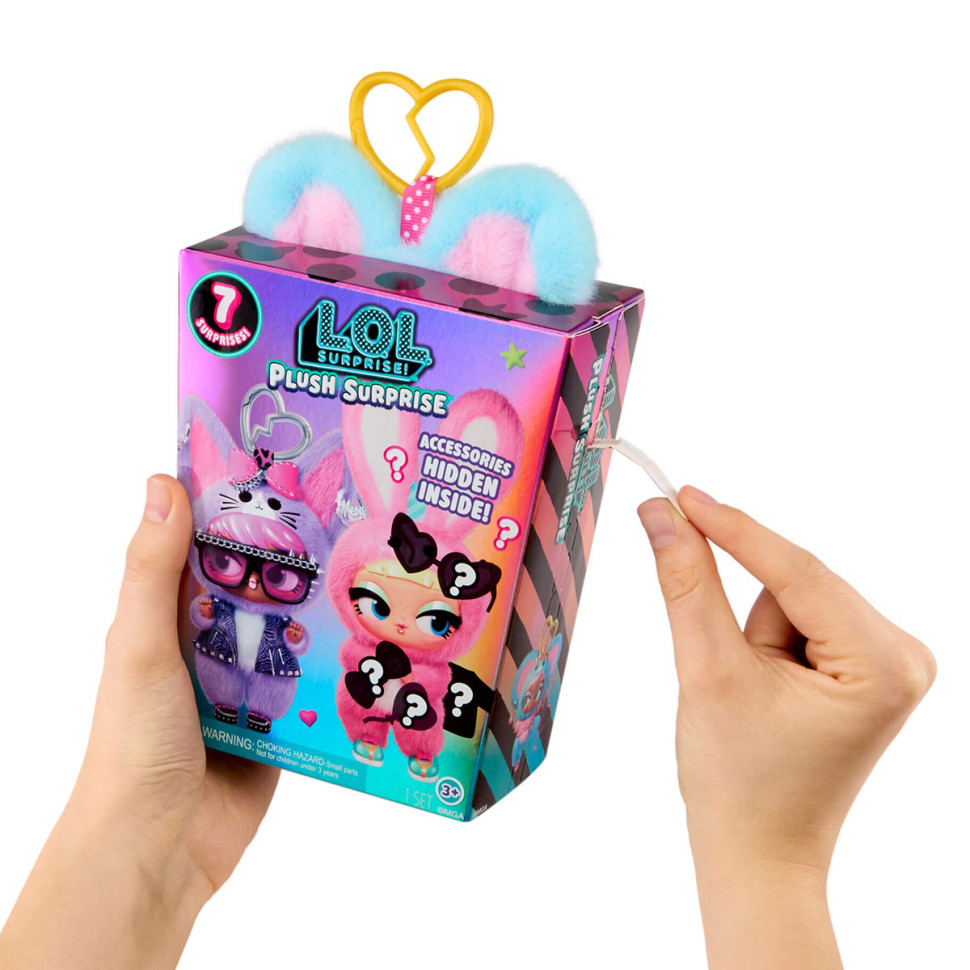Мягкая игрушка‑сюрприз на подвесе Пушистый маскарад. Мишка Рина L.O.L. Surprise! 249498-4 опт, дропшиппинг