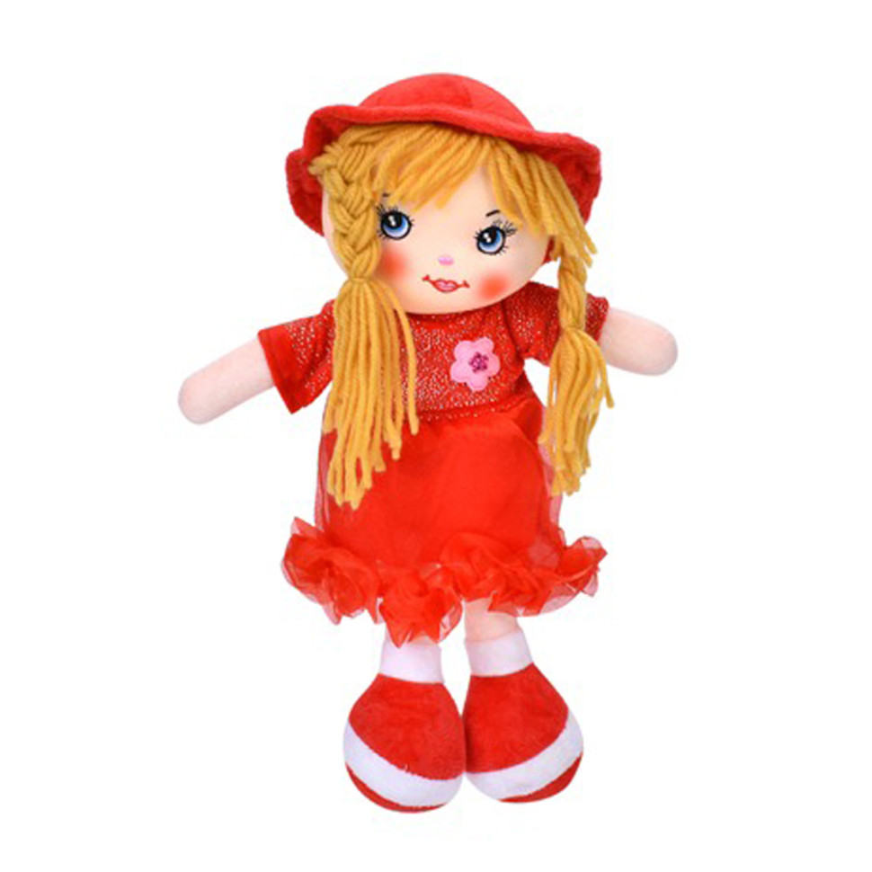 Детская игровая кукла YG0009(Red) 33 см, мягконабивная, петелька опт, дропшиппинг
