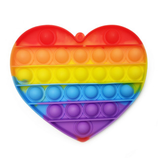 Игрушка-антистресс "POP-IT" PPT-H(Multicolor) Сердце Радужный