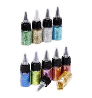 Блискітки для творчості COLOR-IT 150SP в баночці 12 кольорів