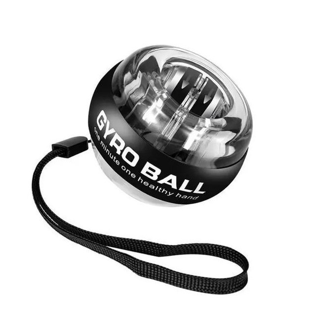 Гіроскопичний еспандер 65386(Black) LED-підсвічування, ремінець - гурт(опт), дропшиппінг 