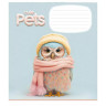 Зошит учнівський Cute pets 018-3253K-3 в клітинку на 18 аркушів - гурт(опт), дропшиппінг 