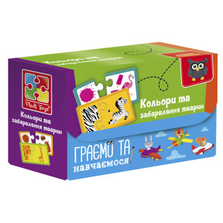 Пазлы "Найди пару. Цвета и окраска животных" VT5003-02 Укр