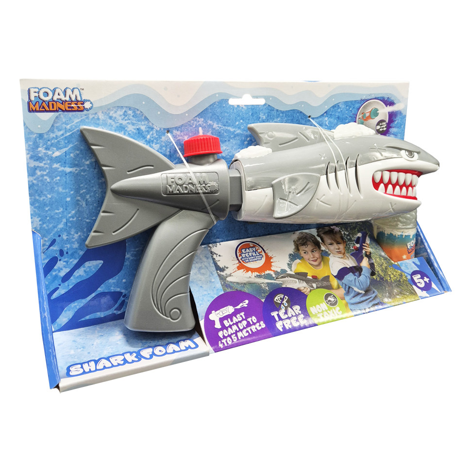 Водный пистолет Shark Foam F9101(Grey) стреляет пеной, дальность 4-5 метров опт, дропшиппинг