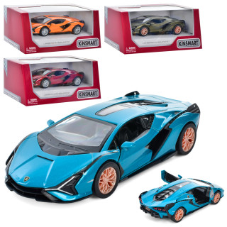 Инерционная машинка Lamborghini Sian FKP 37 Kinsmart KT5431W металлическая