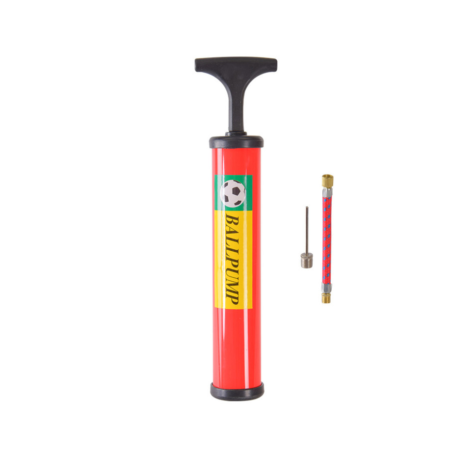 Ручной насос для мячей N41504(Red) 25 см, игла для накачки и гибкий шланг опт, дропшиппинг