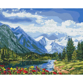 Картина по номерам. "Альпийское совершенство" 40*50см KHO2288                                       