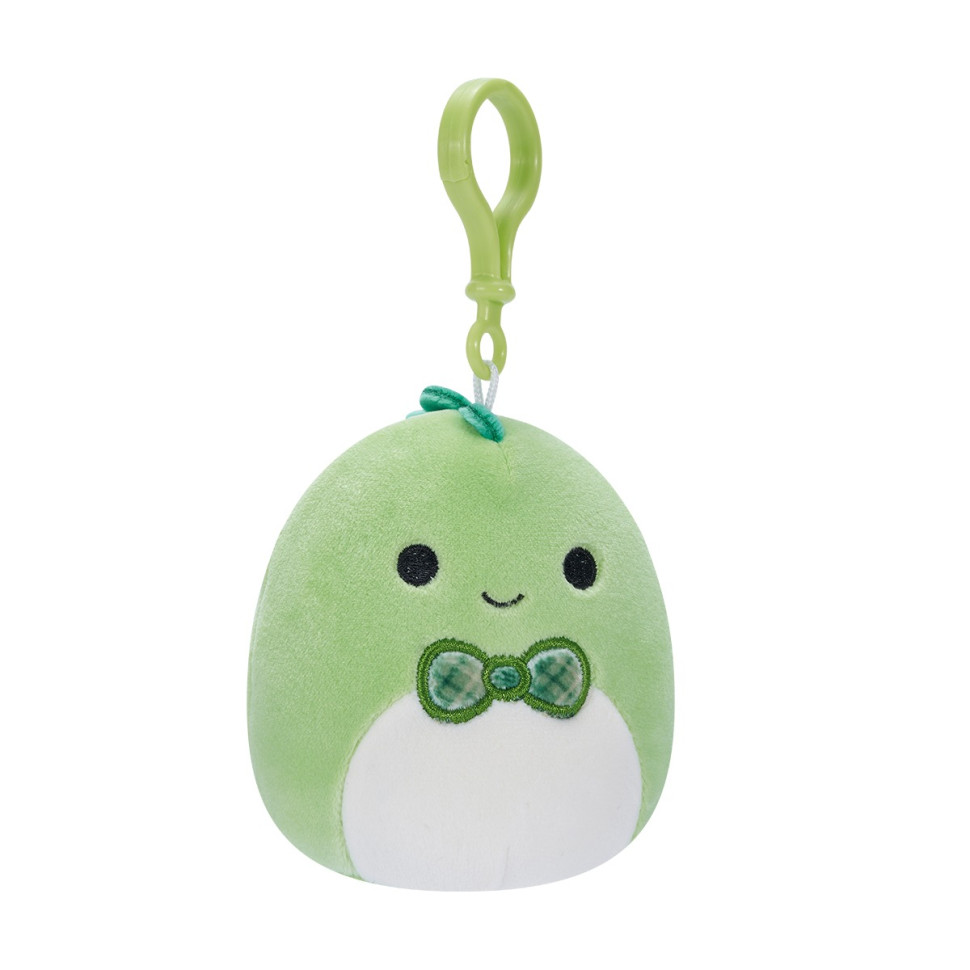 Мягкая игрушка Дино Денни Squishmallows SQCP00151 на клипсе 9 см опт, дропшиппинг