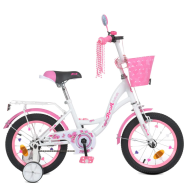 Велосипед детский PROF1 Y1425-1 14 дюймов, розовый