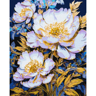 Картина по номерам "Элегантные цветы с красками металлик extra" KHO3259 40х50см