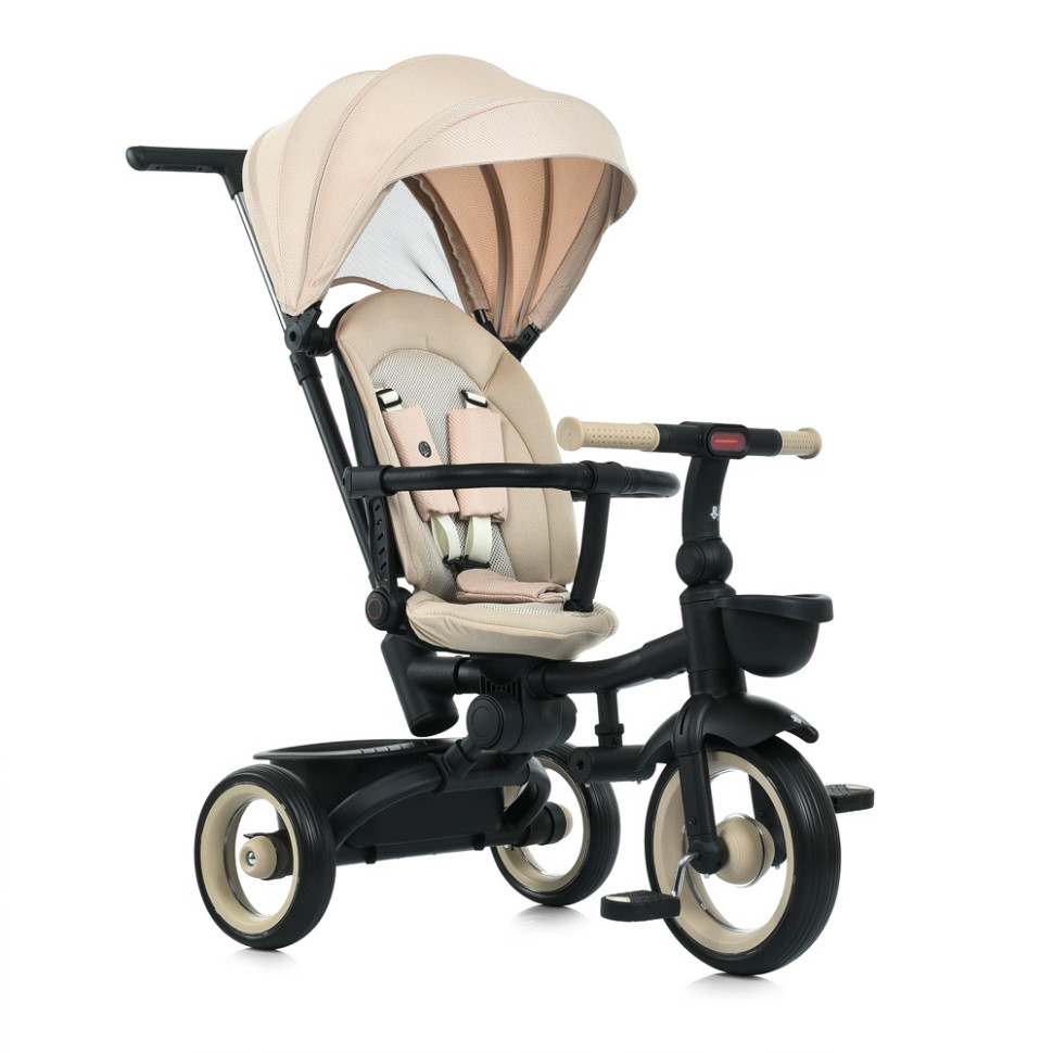 Детский трехколесный велосипед MT 1038 Beige, с родительской ручкой опт, дропшиппинг