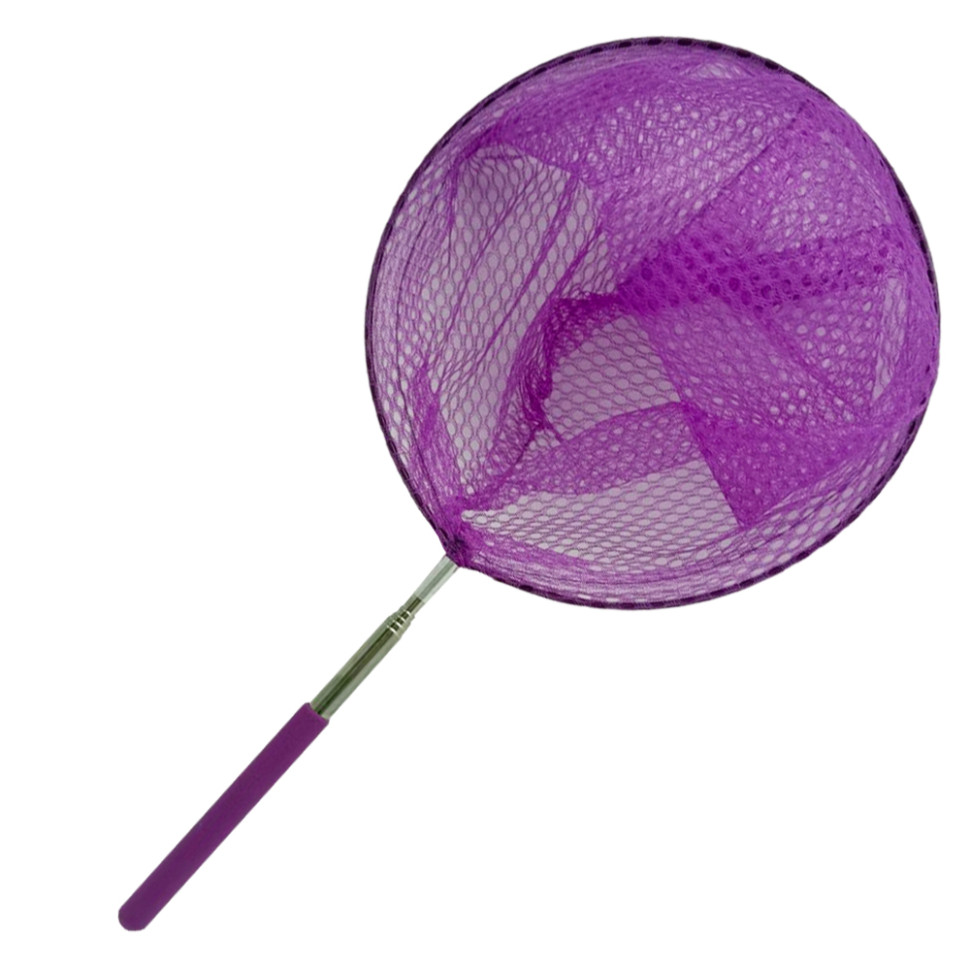 Сачок для бабочек с телескопической ручкой Y8436(Violet) 85 см, D20 см опт, дропшиппинг