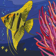 Картина по номерам "Желтая рыбка" 11535-AC 30х30 см                                                            