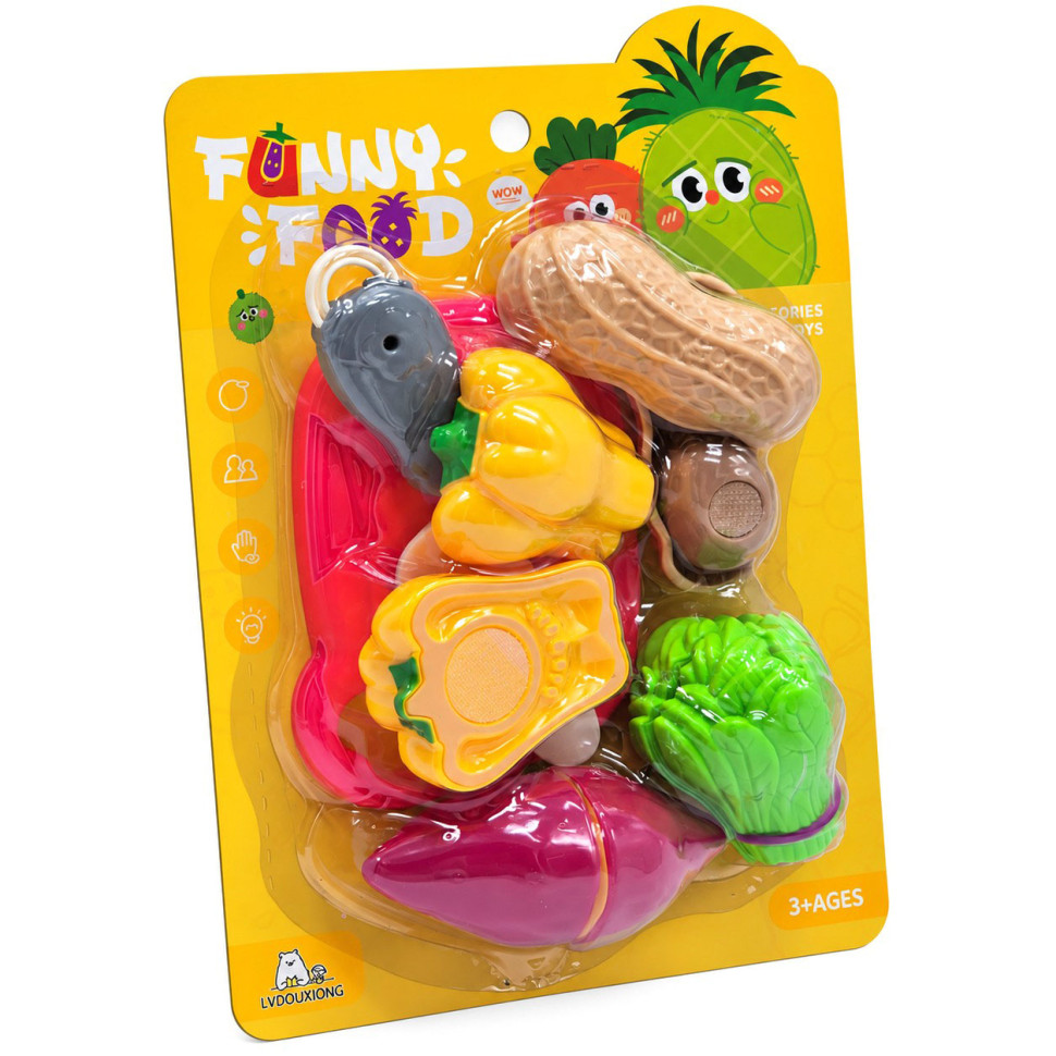 Игровой набор продуктов на липучке Funny Food 228R5-1 с ножом и досточкой опт, дропшиппинг