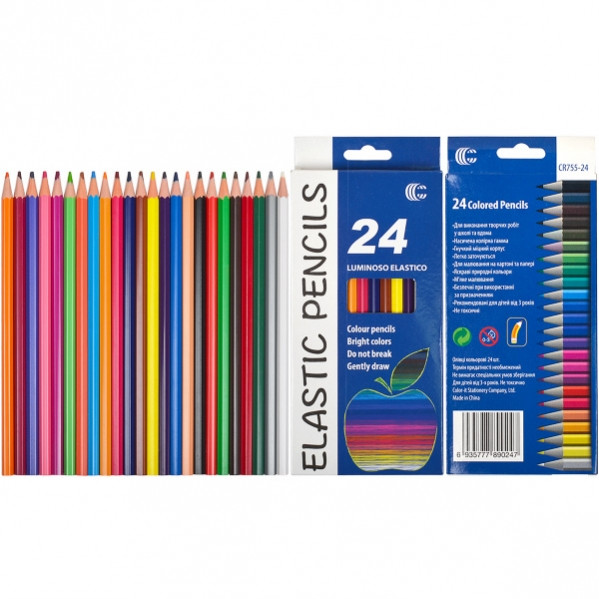 УЦЕНКА!!! Карандаш 24 цвета CR755-24-UC Luminoso elastico 