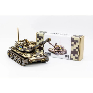 Деревянный 3D конструктор Танк 162-0074, 162 детали