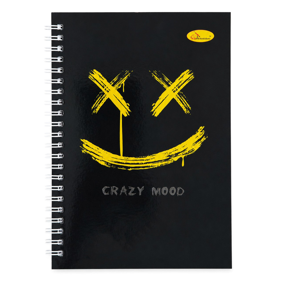 Блокнот для записей Crazy Mood АП-1708-1 А5, 80 листов, пружина сбоку опт, дропшиппинг