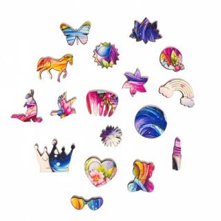 Фигурный пазл из дерева "Единорог" PZ009-A3C-AC размер А3, картонная коробка