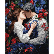 Картина по номерам "Поцелуй в цветущем саду" BS53897, 40х50см