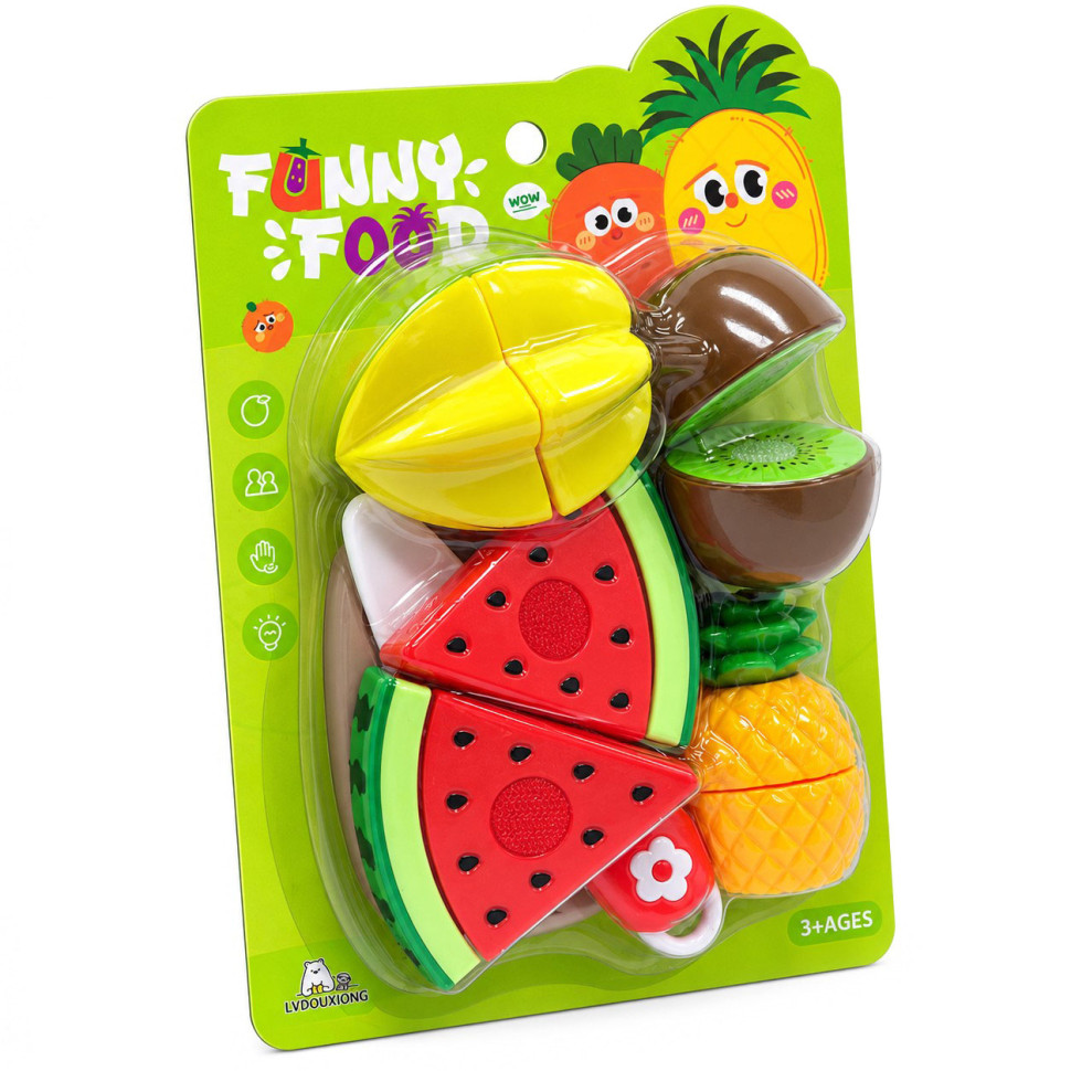Игровой набор продуктов на липучке Funny Food 228R5-10 с ножом и досточкой опт, дропшиппинг