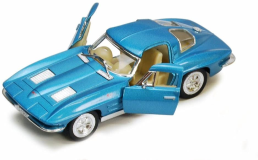 Детская модель машинки Corvette "Sting Rey" 1963 Kinsmart KT5358W инерционная, 1:32