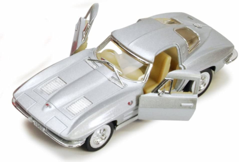 Детская модель машинки Corvette "Sting Rey" 1963 Kinsmart KT5358W инерционная, 1:32