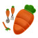Детская силиконовая тарелка с приборами "Морковь" MGZ-0121 опт, дропшиппинг