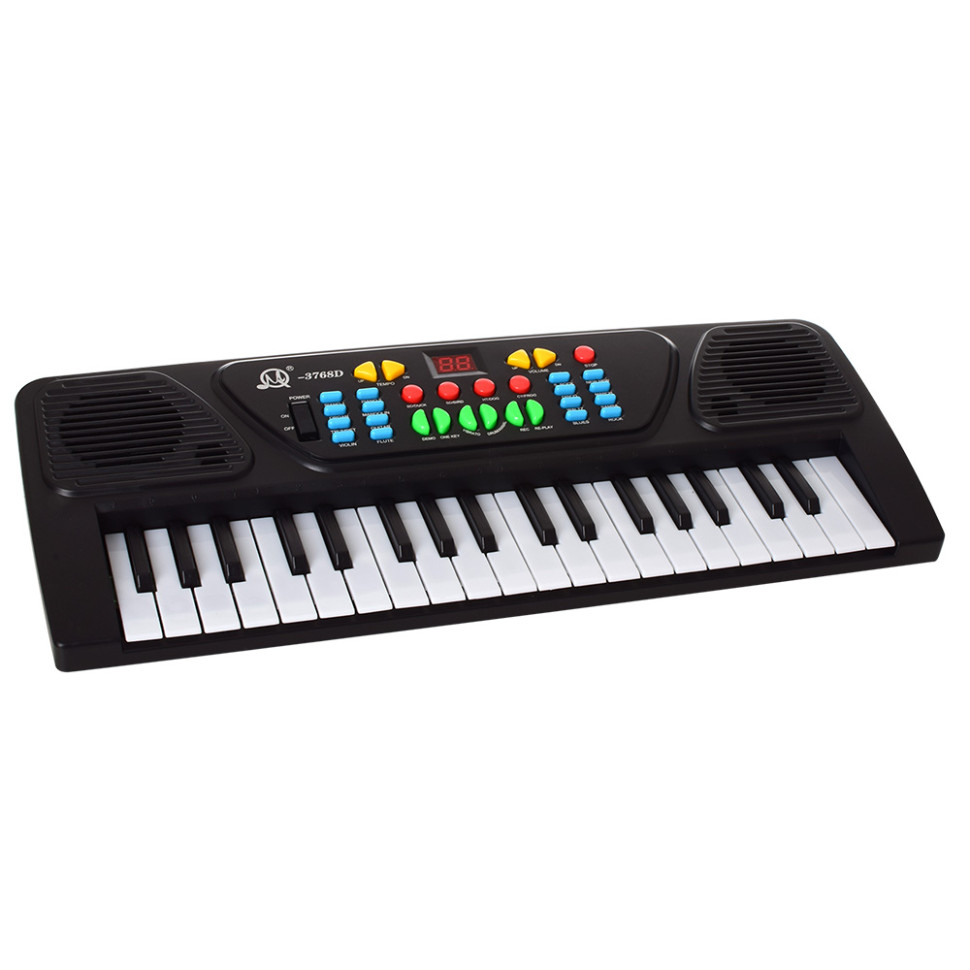 Синтезатор игрушечный MQ-3768D 43 см, 37 клавиш, от USB, микрофон опт, дропшиппинг