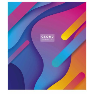 Тетрадь общая "Cloud colorful" 048-3161K-4 в клетку, 48 листов