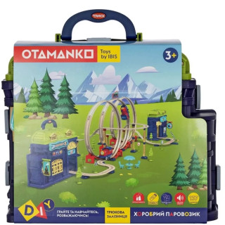 Детский игровой набор трюковая железная дорога "Храбрый паровозик" OTAMANKO 89960, 137 деталей