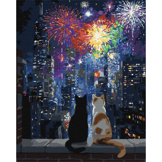 Картина по номерам "Ночное свидание" ©art_selena_ua KHO6876, 40х50 см