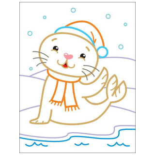 Детские цветные раскраски "Пингвиненок" 18701, 2-3 года