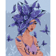 Картина по номерам "Мысли-бабочки" ©lien_illustration Идейка KHO2585 40х50 см