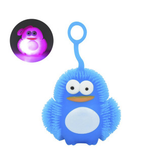 Игрушка-антистресс ежик "Пингвин" MS 3575(Blue) мигает, 7 см