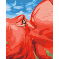 Картина по номерам "Женщина в красном" © Lana Musienko Brushme BS37565 40x50 см